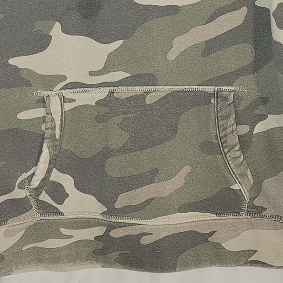 Hollister Camo Print Fleece Hoodie Sweatshirt S outdoor comfort Y2K 90's retro - Picture 3 of 6